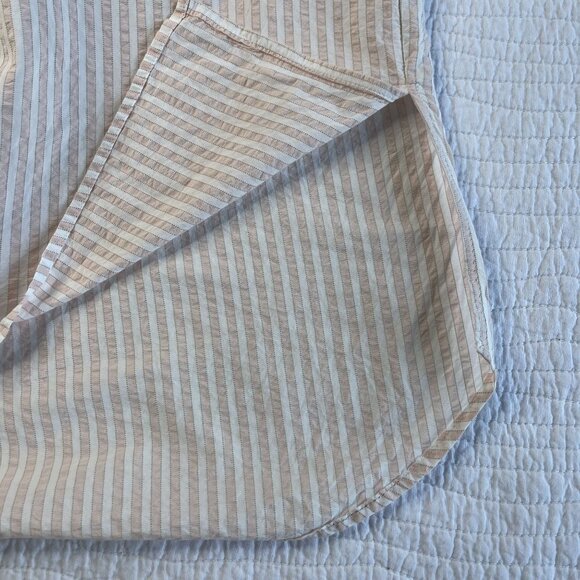 Anthropologie Women Striped Long Sleeve Button Down Shirt Tunic Pink/White SZ M - Picture 7 of 9